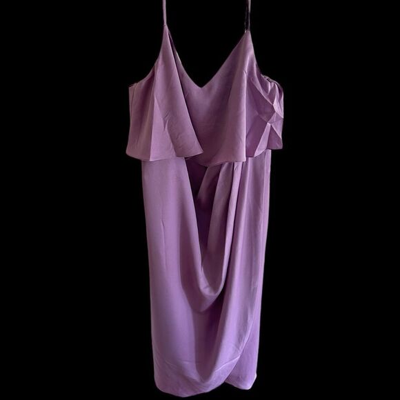 City Chic Baby Frill Midi Dress, Lilac, Size 18, NWT - Picture 4 of 13